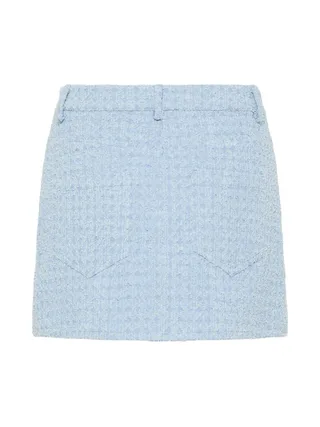 Jupe Courte Bleu Femme Pieces Denim Skirt 3