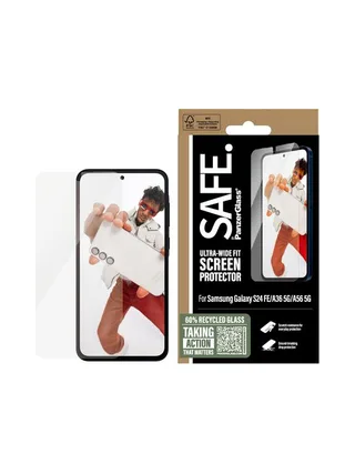 PanzerGlass SAFE. by ® Screen Protector Samsung Galaxy S24 FE | A36 5G | A56 5G | Ultra-Wide Fit 2