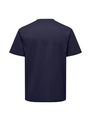 T-shirt Marine Homme Only & Sons Life Stitch 2