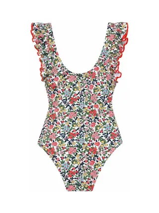 Maillot de bain Blanc/Vert Fille Ninon Lagon Bleu Ninon 1