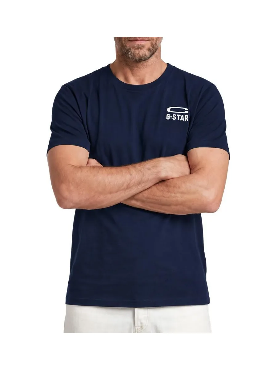 T-shirt Marine Homme G-Star Raw Chestes 2