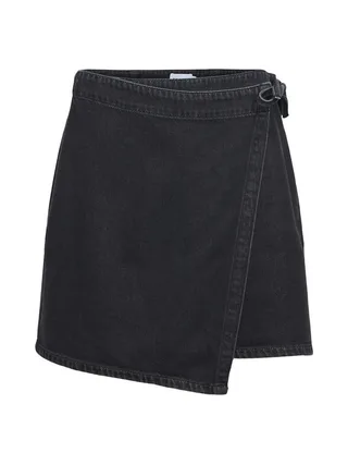 Jupe Portefeuille Denim Noir Femme Vero Moda Rosie 3