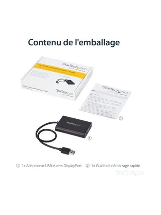 Adapter USB to Dual DisplayPort 4K 60Hz 12