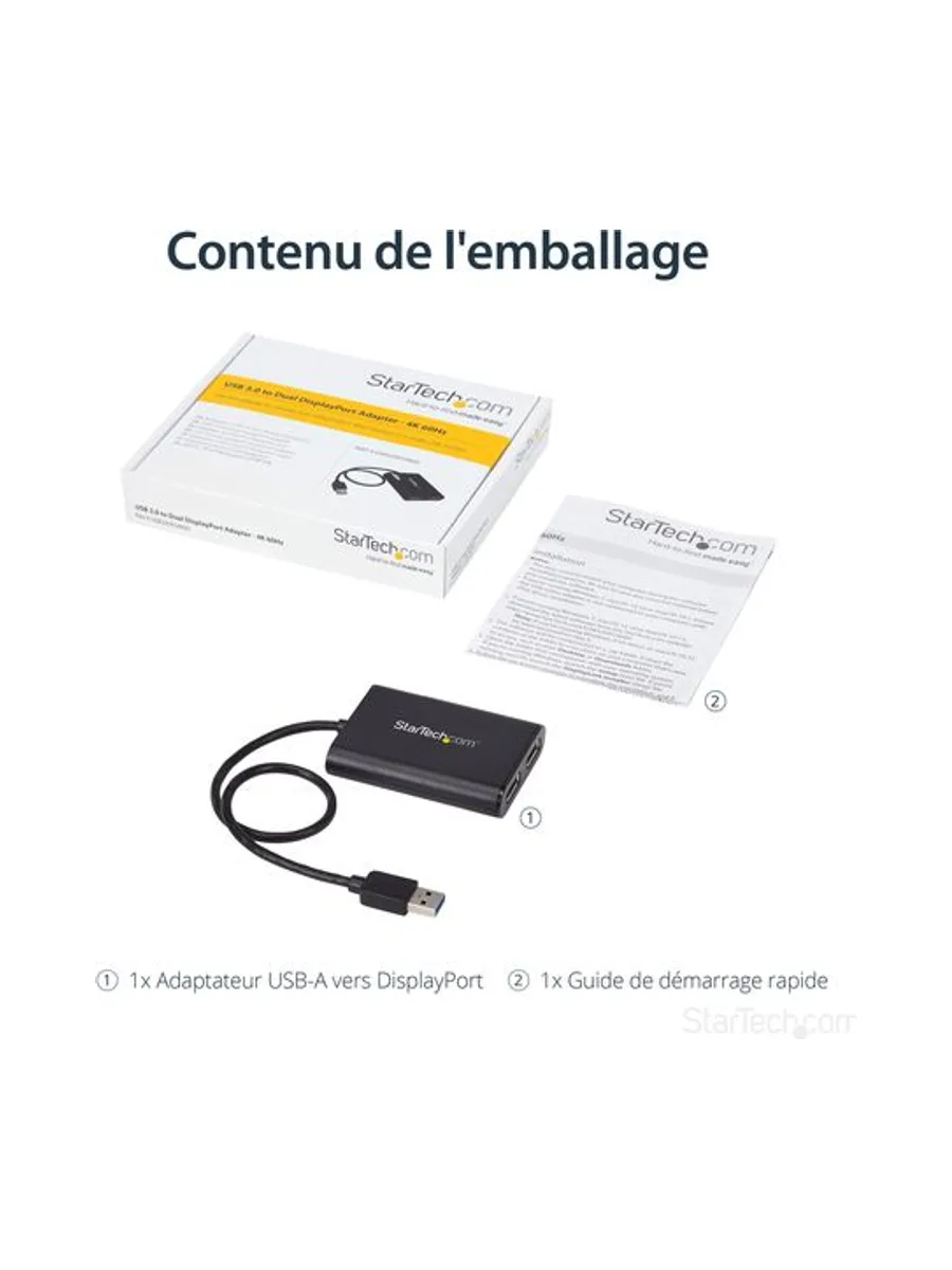 Adapter USB to Dual DisplayPort 4K 60Hz 12