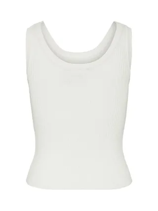 Débardeur Ecru Femme Pieces Prista 2