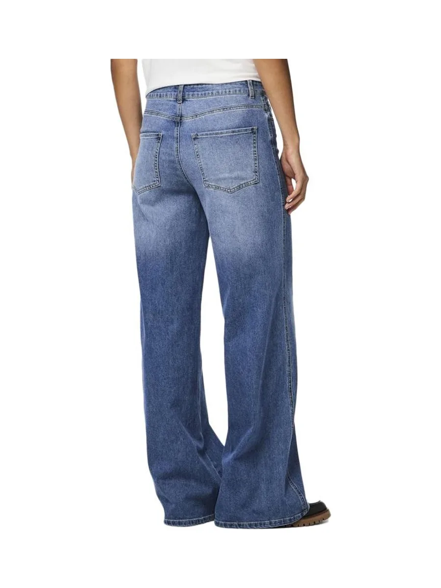 Jean Loose Bleu Femme Pieces Femma 3