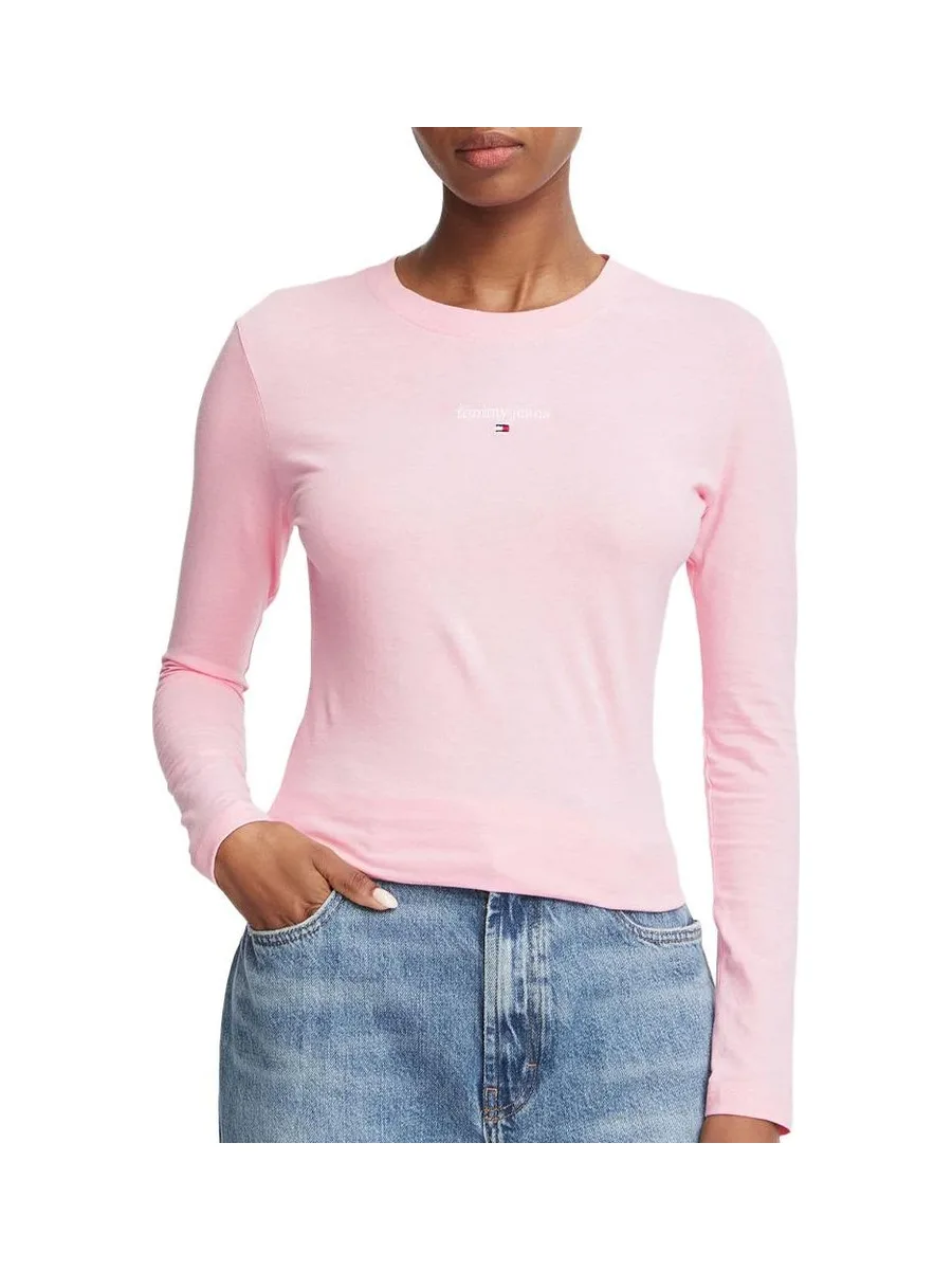 T-Shirt Manches Longues Femme Rose Tommy Hilfiger Classic 2