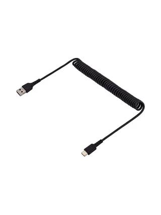 3ft USB A to C Charging Cable Coiled M/M 3