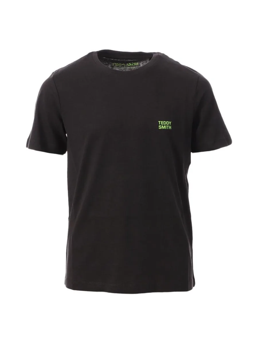 T-shirt Noir Garçon Teddy Smith 61007414D 1