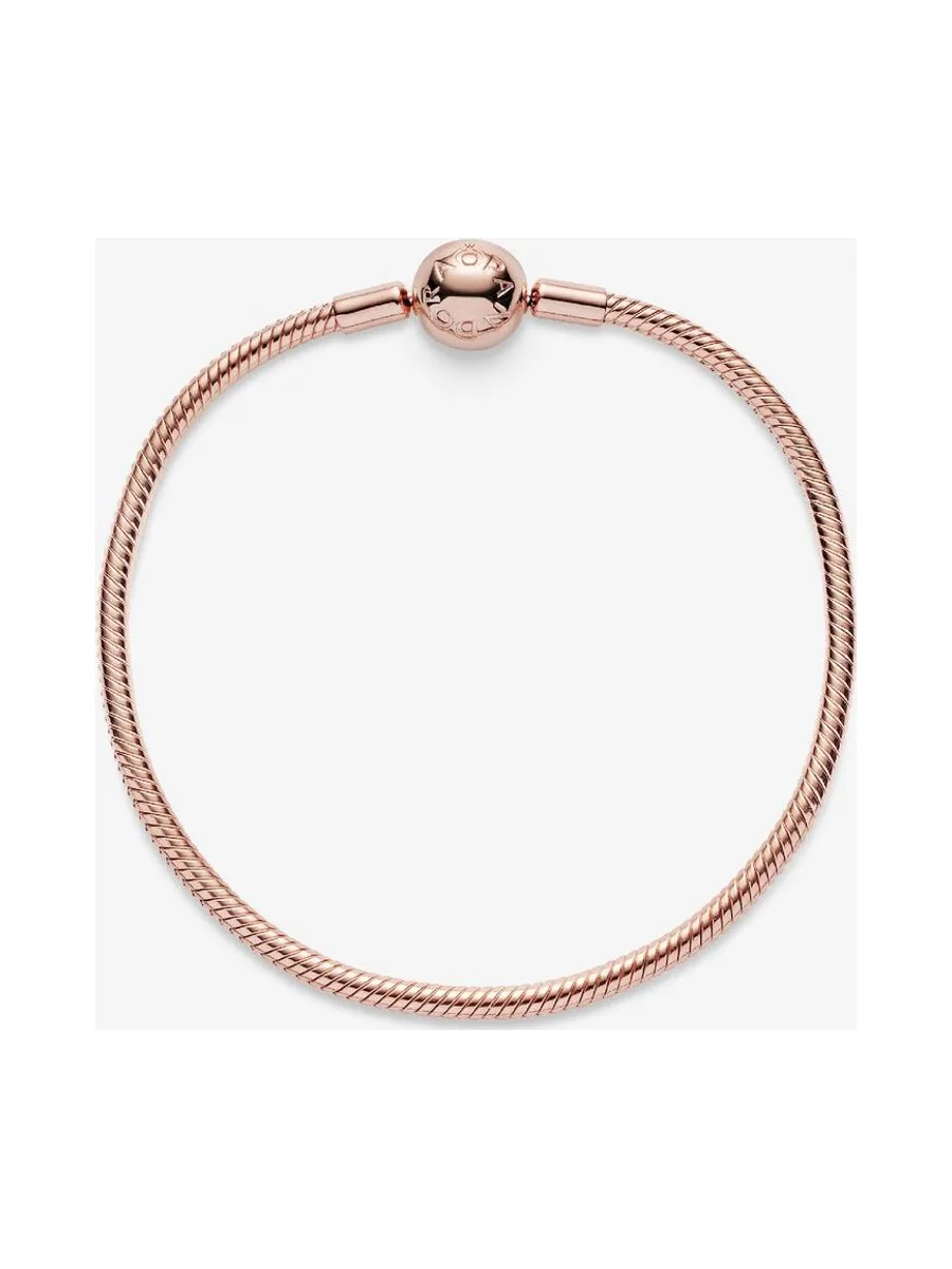 Pandora - Bracelet chaîne Serpent en plaqué or rose 14 carats 3