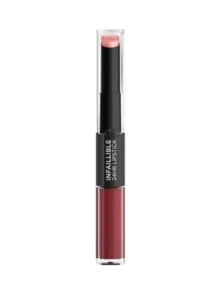 Duo Rouge à Lèvres Longue Tenue Infaillible 24H L'Oréal Paris 502 Red To Stay 1