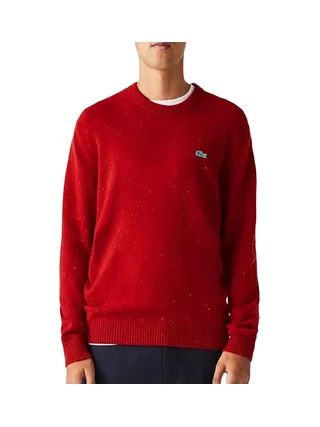 Pull Rouge Homme Lacoste Tricot AH2341 1