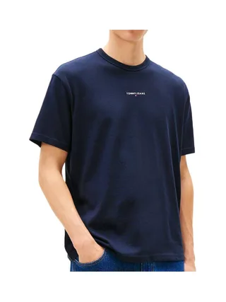 T-Shirt Marine Homme Tommy Hilfiger Linear0 1