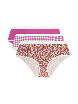 X3 Boxers Rose Femme Dim Shorty Femme Les Pockets Coton 1