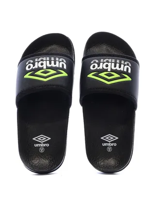 Claquettes Noires/Vertes/Blanches Garçon Umbro Tilio 3