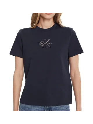 T-Shirt Marine Femme Calvin Klein Jeans Classic 1