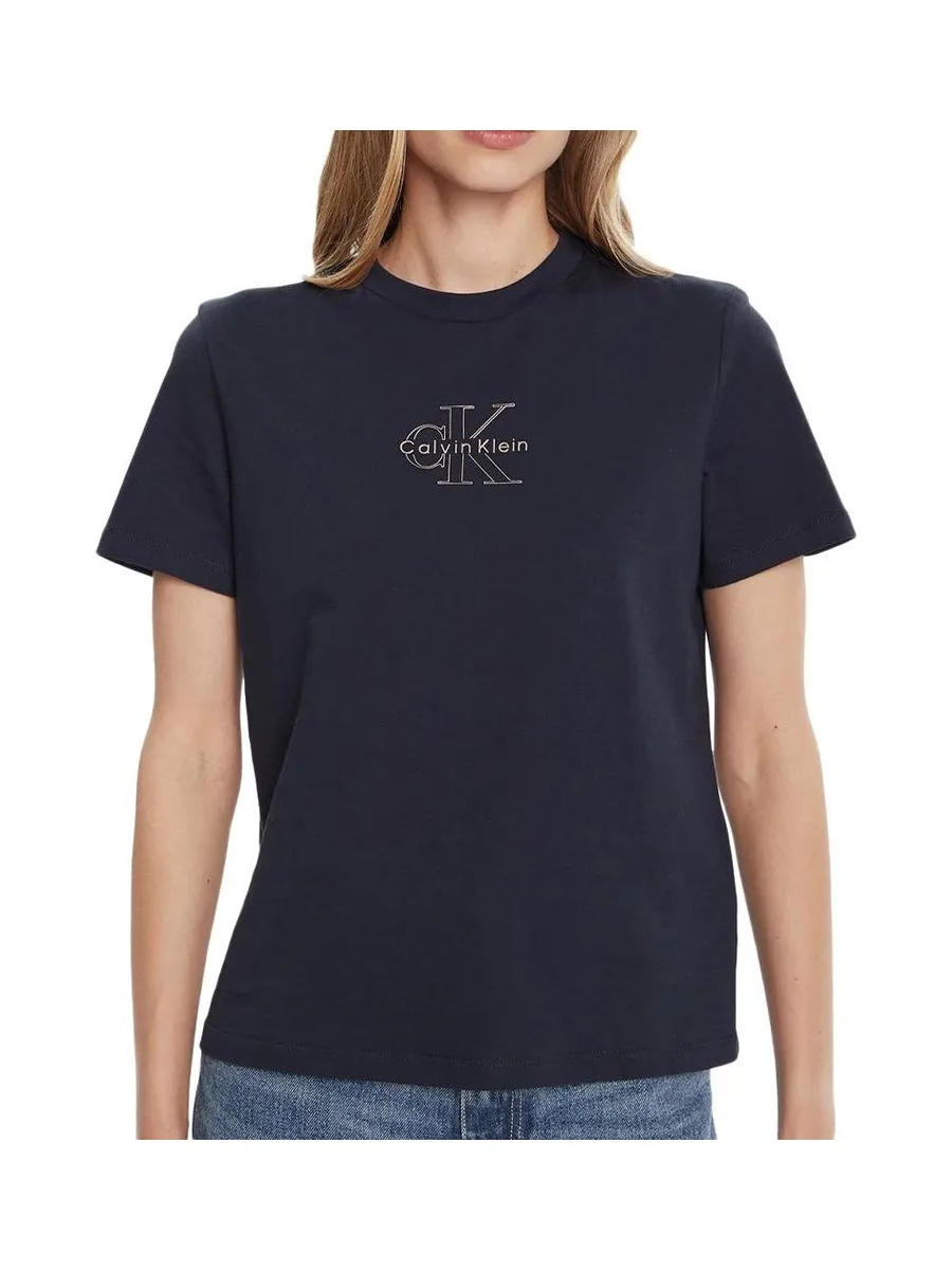 T-Shirt Marine Femme Calvin Klein Jeans Classic 2