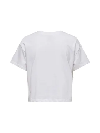 T-shirt Blanc Fille Kids ONLY Annbel-smile 2