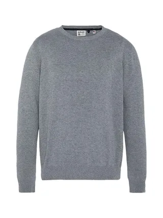 Pull Gris Homme Schott Basic Fin Ras 1