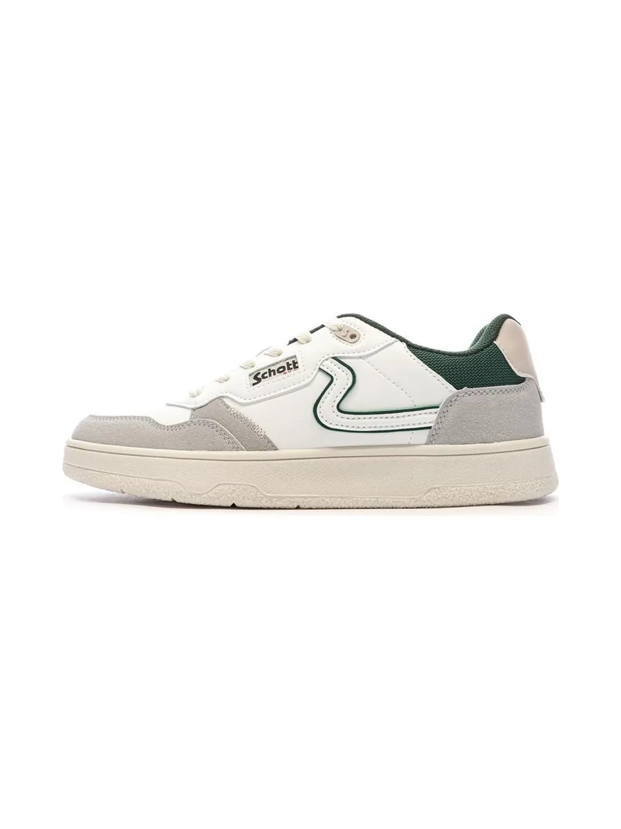 Baskets Blanches/Grises/Vertes Homme Schott Darcy 2