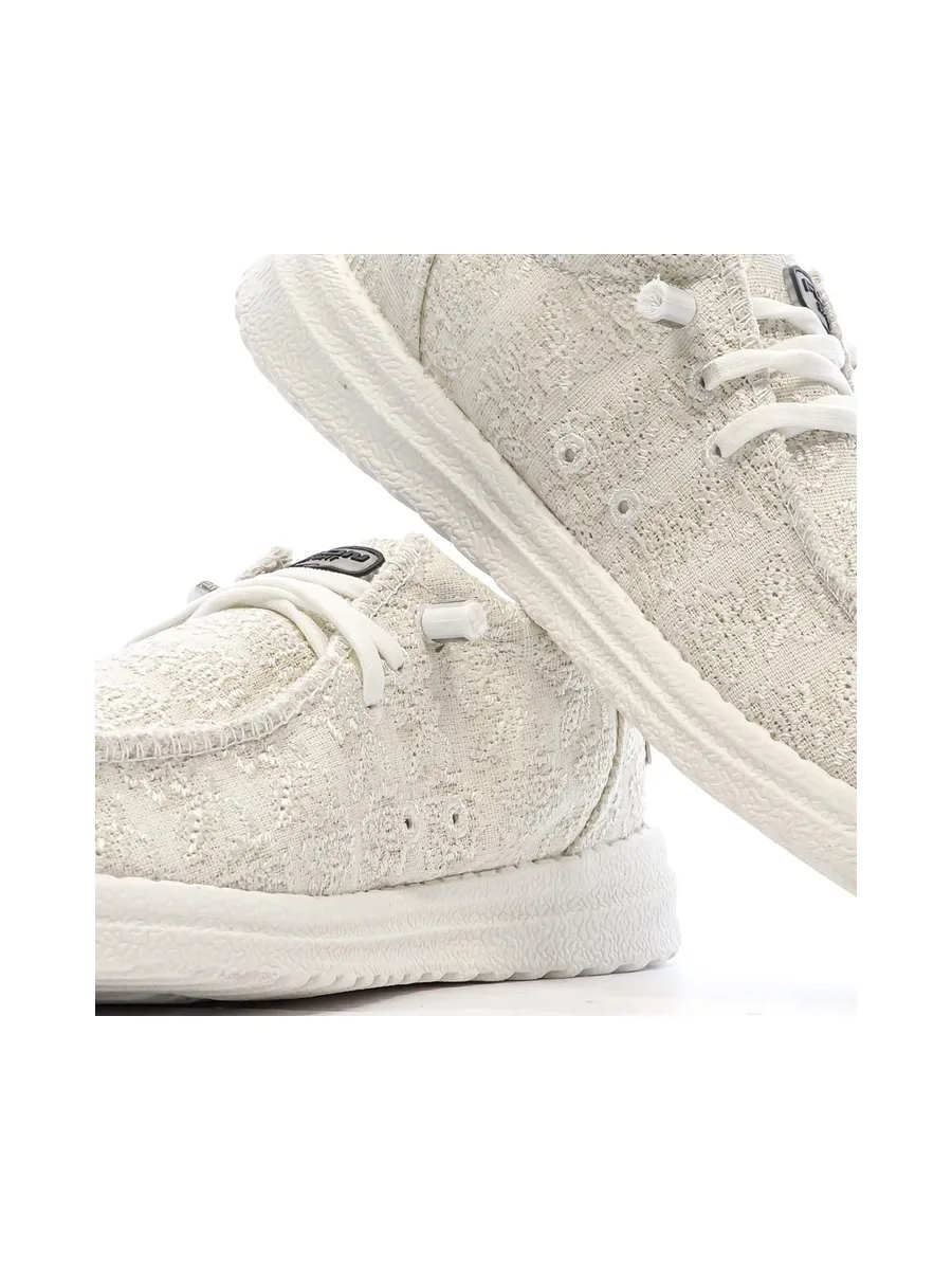 Chaussures Blanche Femme Fusion Flower 8