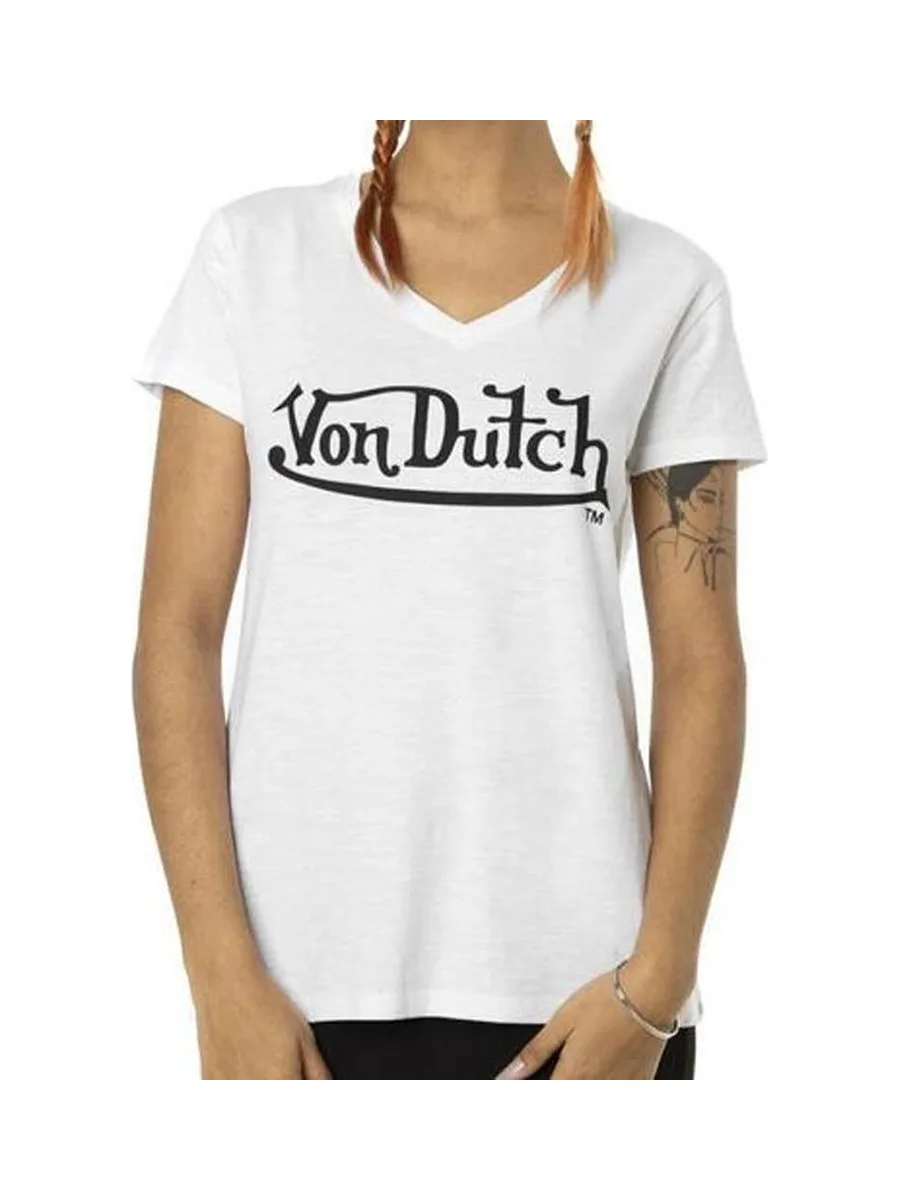 T-Shirt Blanc/Noir Femme Von Dutch LEC 2