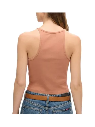 Débardeur Marron Femme Superdry Essential Logo Racer 2