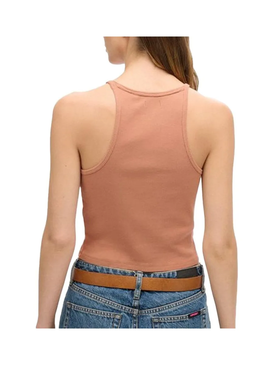 Débardeur Marron Femme Superdry Essential Logo Racer 2