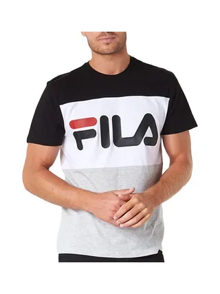 T-shirt Gris/Noir Homme Fila Flat Matte 2