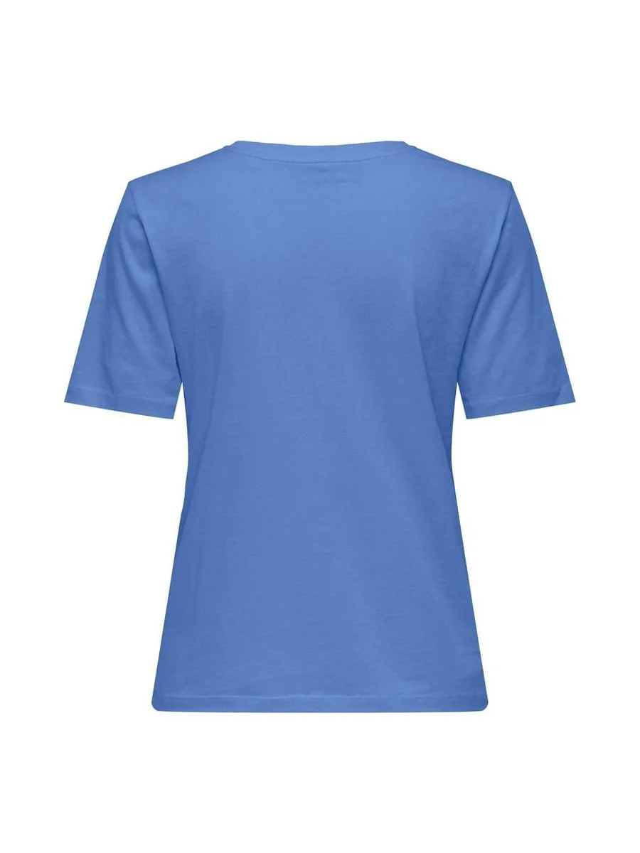 T-Shirt Bleu Femme Only Happy 3
