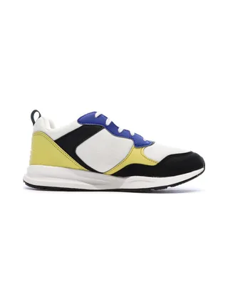 Baskets Blanc/Noir/Jaune Garçon Le Coq Sportif R500 2