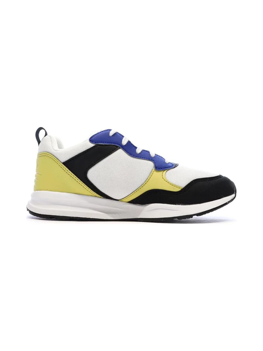 Baskets Blanc/Noir/Jaune Garçon Le Coq Sportif R500 3