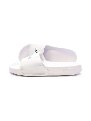 Claquettes Blanches/Vertes Homme Lacoste Serve 1