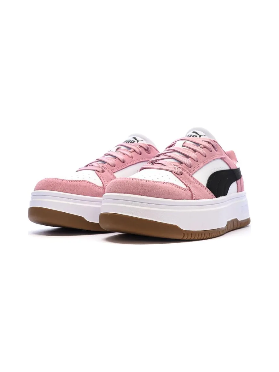 Baskets Blanches/Roses/Noires Femme Puma Rebound Low 7