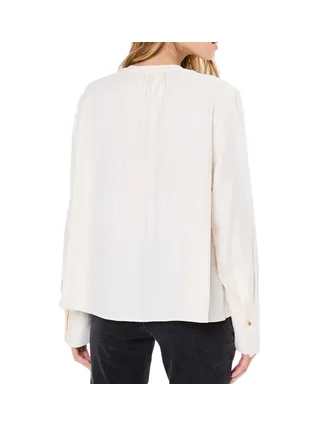 Blouse Ecru Femme Tommy Hilfiger Soft Viscose V-neck 2
