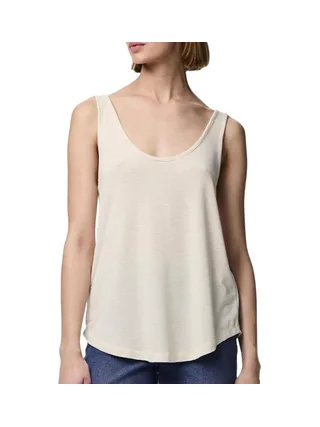 Débardeur Beige/Doré Femme Pieces Billo 1