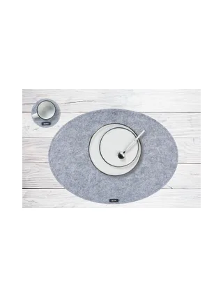 Sous-verre rond - 6 pièces - Feutre recyclé beige 11