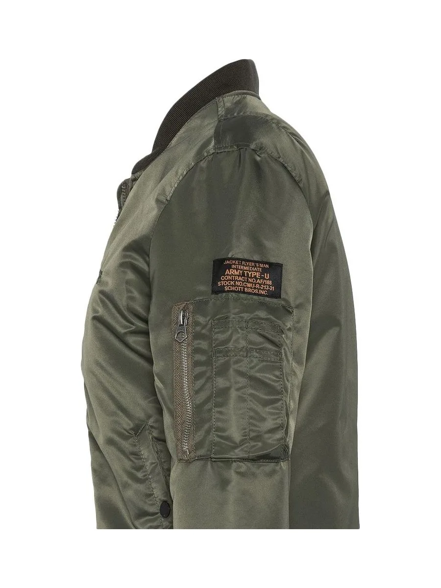 Bomber Kaki Femme Schott Femme JET17W 4