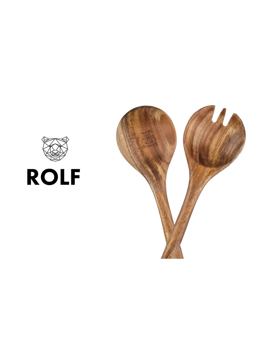 Couverts à salade en bois d'acacia ROLF 3
