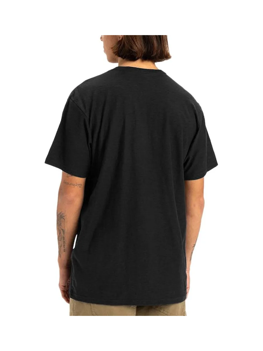 T-Shirt Noir Homme Quiksilver Slub roundneck 2