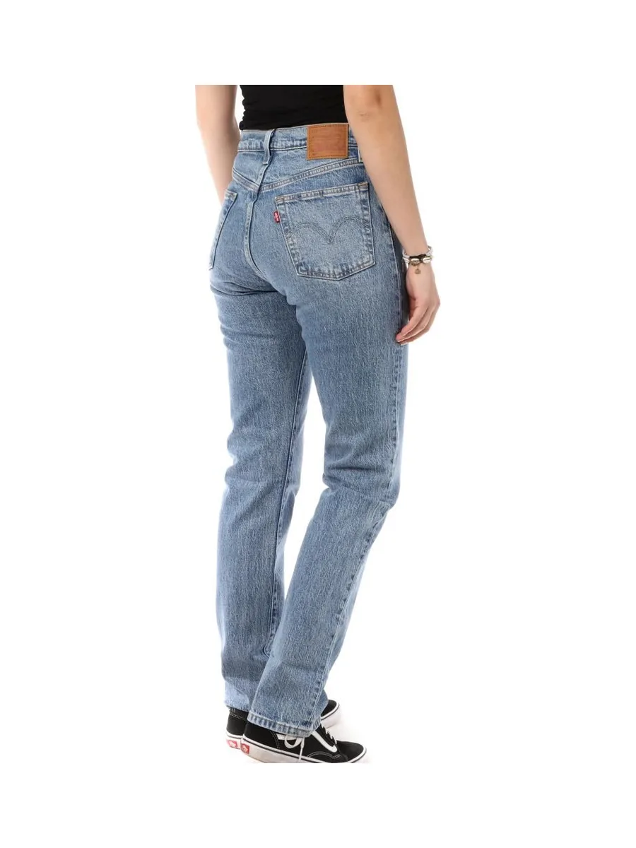 Jean Bleu foncé Femme Levi's 501 3