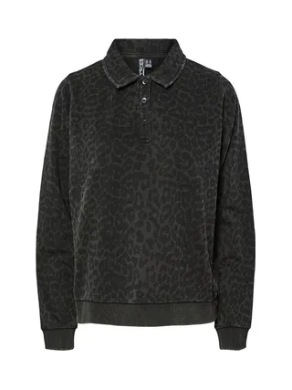 Sweat Manches Longues Léopard Femme Pieces Jackie 1