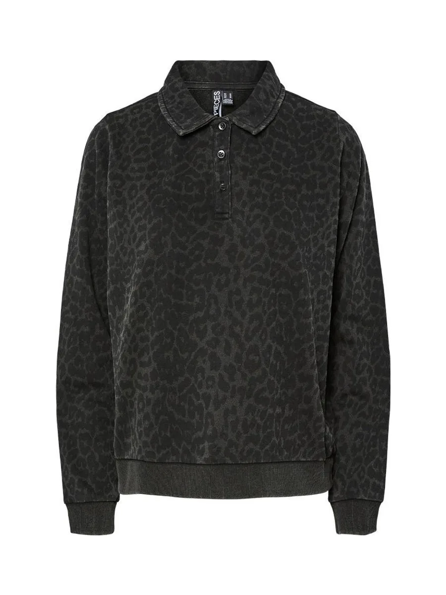 Sweat Manches Longues Léopard Femme Pieces Jackie 2