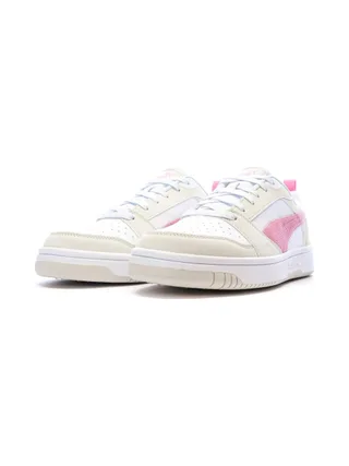 Baskets Ecru/Rose Fille Puma Rebound V6 Lo Cord 6