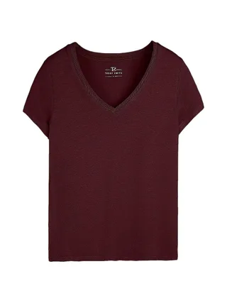 T-shirt Bordeaux Femme Teddy Smith Mia 1