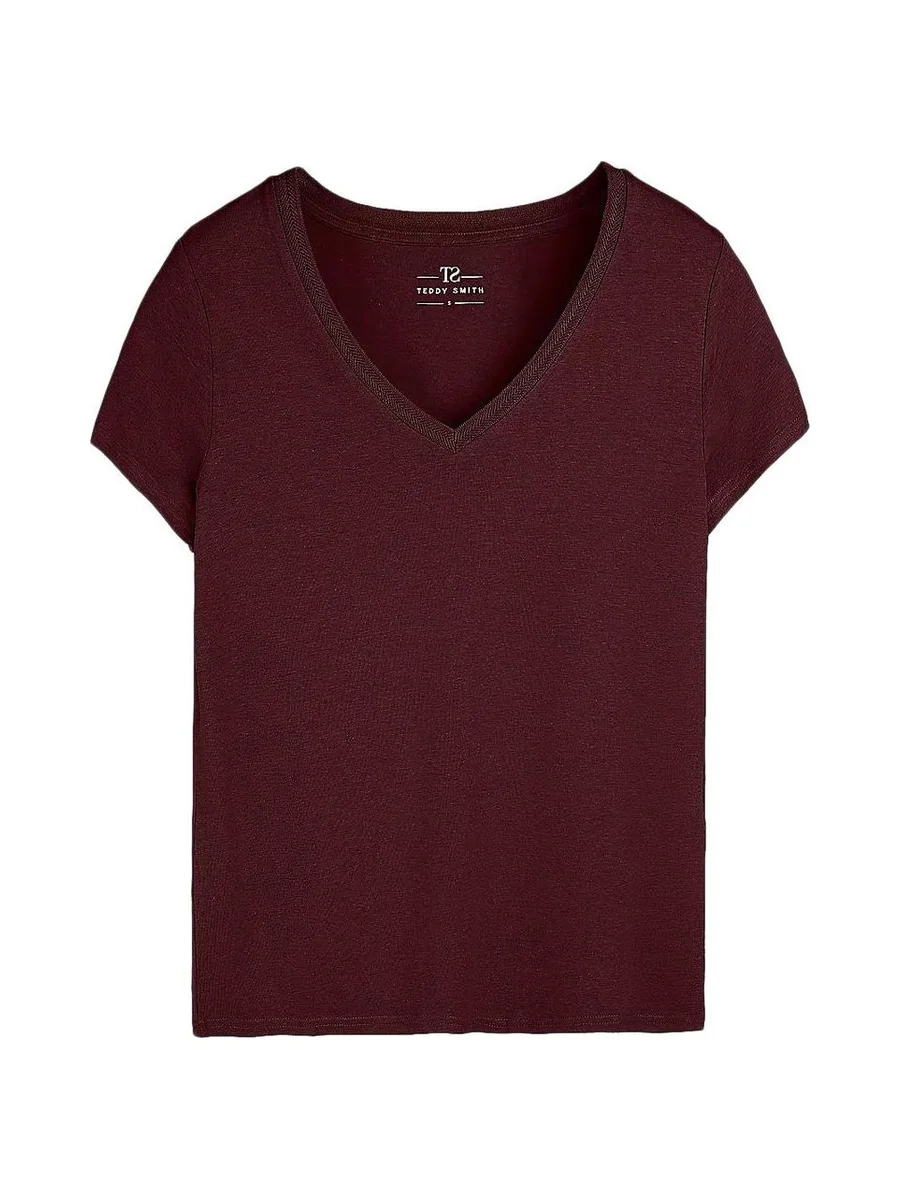T-shirt Bordeaux Femme Teddy Smith Mia 2