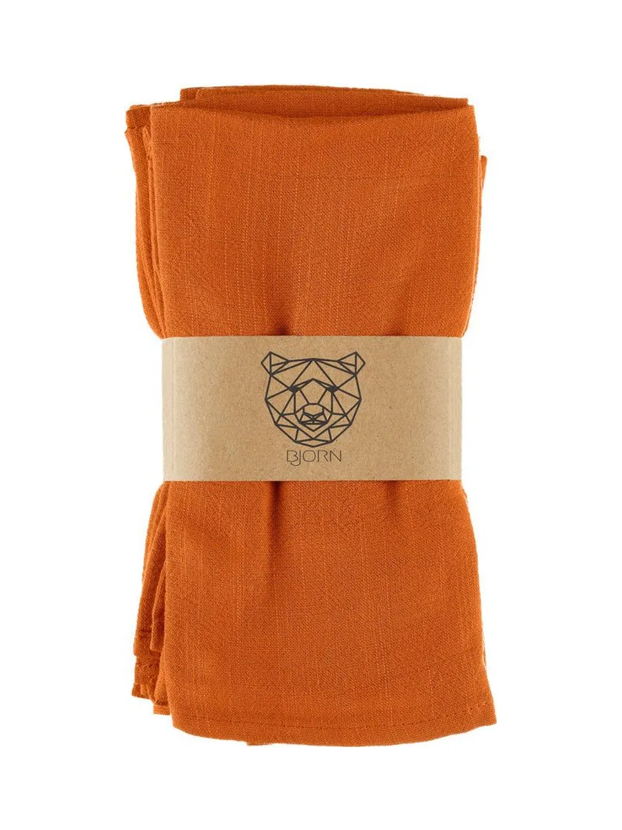Serviette de table - 6 pièces - Lin et coton blanc crème 125