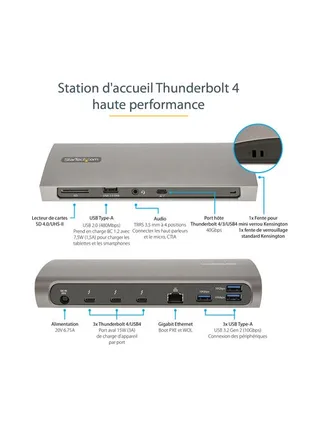 StarTech.com TB4CDOCKUE laptop dock/port replicator 8