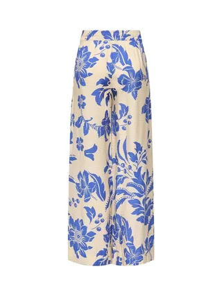 Pantalon fluide Imprimé Beige/Bleu Femme JDY Life Palazzo 2