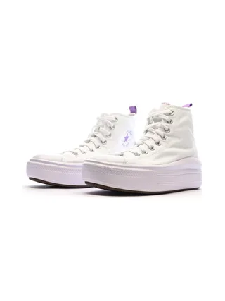 Baskets Blanches/Violettes Femme Converse All Star Move 6